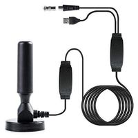 Exteren 300 Mile Range Antenna TV Digital HD Skywire 4K Antena Digital Indoor HDTV 1080p with Amplifier (Black)