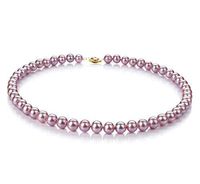 Lavender 7-8mm AA Quality Freshwater Cultured Pearl Necklace for Women-36 in Opera Length
