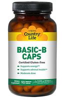 Country Life - Basic-B Caps, Supports Energy and Adrenal Health - 90 Vegetarian Capsules