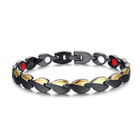 Men's Magnetic Bracelet Made of Titanium Steel, Pain Relief Arthritis and Carpal Care Gifts, Male and Female Wristbands (Black)