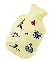Small Plush Creative Rubber Hot Water Bottle, Yellow and Ship