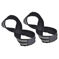 Yosoo Wrist Strap, 1 Pair Figure 8 Weight Lifting Straps Dead Lift Wrist Strap for Pull-ups Horizontal Bar Powerlifting Gym Fitness Bodybuilding Equipment Weight Lifting Wrist Strap (M)