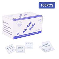 100 PCS Alcohol Wet Wipe, Alcohol Swabs Pads for Nail Art Disinfection, Wipes Skin Cleanser for Computer, Mobile Phone, Digital Camera, Notebook, Universal, Cleaning Home Office
