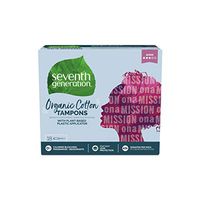 Seventh Generation Tampons with Comfort Applicator, Organic Cotton, Super Absorbency, 18 Count, Pack of 6 (Packaging May Vary)
