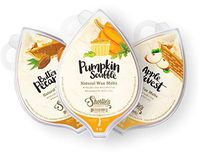 Natural Fall Soy Wax Melts Variety Pack - 3 Highly Scented 3 Oz. Bars - Apple Harvest, Butter Pecan Pie, Pumpkin Souffle - Soy & Essential Oils, Phthalate & Paraffin Free, Vegan, Non-Toxic