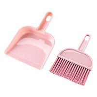 Broom and Dustpan With Long Handle Telescopic Up Mini Broom Dustpan Plastic Dexterous Multi-Function Soft Brush Desktop Small Broom Combination Counter Drawer Windowsill Desktop Cleaning Tools