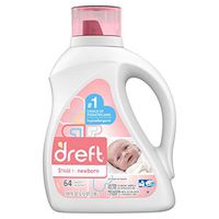 Dreft Stage 1: Newborn Hypoallergenic Liquid Baby Laundry Detergent (HE), Natural for Baby, Newborn, or Infant, 100 Ounces (64 loads)