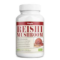 Vitapia Reishi Mushroom 1500mg per Serving - 60 Veggie Capsules - Vegan and Non-GMO - Supports a Healthy Heart, Cardiovascular System, Blood Sugar Levels and Balances Hormones