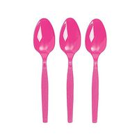 Hot Pink Plastic Spoons
