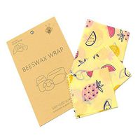 Beeswax Food Wraps 3 Pack, Eco Friendly Reusable Beeswax Food Wraps,Reusable Food Wrap,Sustainable & Washable, Plastic Free & Biodegradable, Zero Waste, Plastic Free Alternative For Food Storage