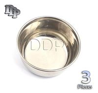 DDP 3 IODINE CUPS STAINLESS STEEL MEDIC