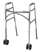 McKesson Bariatric Steel Folding Walker with 5-inch Wheels - 2 Each / Case - 22023802