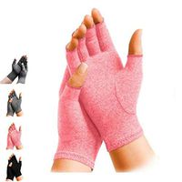 Arthritis Gloves - Premium Arthritic Joint Pain Relief Hand Gloves for Rheumatoid & Osteoarthritis - Ease of Use Seal from Arthritis Foundation Hand Gloves for Men & Women (Pink, S)