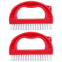 2 Pack Grout Cleaner Brush, Tile Joint Cleaning Scrubber for Shower, Floors, Bathroom, Window Track and Kitchen