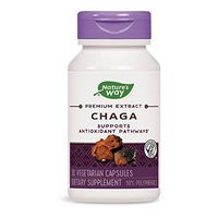 Nature's Way Premium Extract Chaga, Supports Antioxidant Pathways*, 480 mg per serving, 30 Capsules