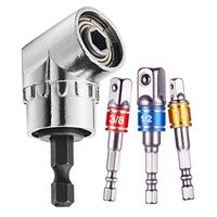 Xisheep Easter Day Home Décor ， Drill Bit Right Angle Screwdriver Set Drill Hex Bit Socket Adapter Extension Set Drill Bit - Silver