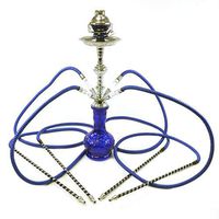 GStar 4 Hose Hookah Shisha 22" Sheesha Narghile Hookah Set (Blue)