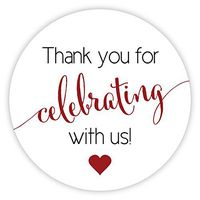 Thanks for Celebrating with Us Stickers, Wedding and Even Favor Labels (#362-BBU)