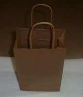 Gold Paper Bags with Handle Medium 12/pack 5.5x3.5x8