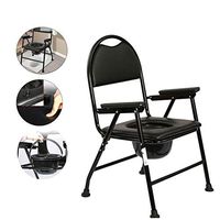 Lightweight Rolling Shower Commode Chair with Bucket Wheeled Combo Commode Chair for Bedside, Over The Toilet & Shower, Commode Chair with Padded Seat