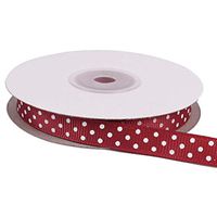XKSIKjian's Gift Wrapping Supplies, Christmas Dots Ribbon Card Wedding Festival Birthday Party DIY Gift Wrap Decor - Wine Red