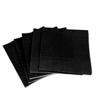 bjduck99 20 Pcs Solid Color Disposable Square Shape Napkin Tissue Birthday Party Supplies - Black