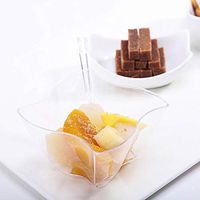 Efavormart 60 Pcs - Clear Curved Pinwheel 4oz Disposable Plastic Dessert Bowl
