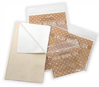 Nancy's Set of 3 Deluxe Microfiber Jewelry Polishing Cloths in Three Convenient Sizes (Tan)