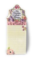 Punch Studio Floral Gold Foil Embellished Die Cut Magnetic List Notepad True Friendships are always in Bloom