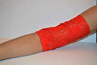 Design For Your Life PICC line Cover Sleeves Lace (Red, Small)