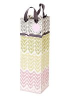 Hallmark Bottle Gift Bag for Wine, Olive Oil and More (Colorful Lace Pattern)