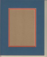 16x20 Royal Blue and Orange Double Picture Mat, Bevel Cut for 11x14 Picture or Photo