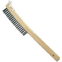 ABCO Products Curved Long Handle Wire Brush with Scraper, 12 Pack