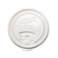 Dixie Plastic Lids for Hot Drink Cups, 10oz, White, 1000/Carton