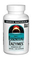 Source Naturals Essential Enzymes 500mg Bio-Aligned Multiple Supplement Herbal Defense For Digestion, Gas & Constipation Relief & Daily Digestive Health - Strong Immune System Support - 120 Capsules