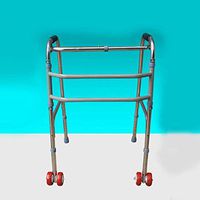 CW&T WW Two-Wheeled Walker Stainless Steel Belt Pulley Collapsible Elderly Walking Walker
