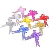 100pcs Pull Gift Knot String Bows for Gift Wrapping Decoration(Assorted Colors)