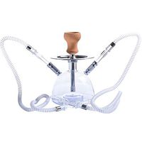 Hookah Set LED Shisha Premium Acrylic Hookah with Heat Management System Silicone Hookah Bowl Silk Hookah Hose Tongs for Smoking Enjoyment Away
