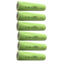 Rechargeable 4/3A a Size Battery 1.2v ni-mh Battery 3800mAh Count :Pcs (6)