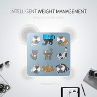 Cartoon Cute Cat Weight Loss Scale Scale for Weight Bathroom Body Scale Tracks 8 Key Compositions Analyzer Sync with Fitness Apps 400 Lbs