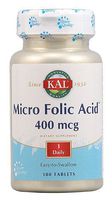 Micro Folic Acid 400mcg Kal 180 Tabs