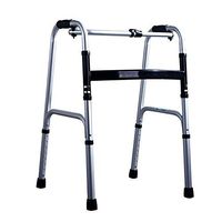 ZAIHW Duty Folding Walker, Bariatric Walker with 2 Button Without Wheels Wide Walker Supports for Adult Seniors, Adjustable Height for Short, Average and Tall People