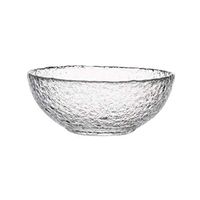 Home big wrist Tableware Salad Folk culture bowl Large Capacity Household Creative Ice Condensed Crystal Glass Salad Folk culture bowl (Color : Clear, Size : 16 16 8cm) Decorative hotel retro soup