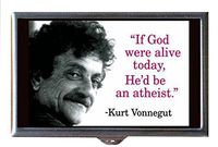 Kurt Vonnegut God Would Be an Atheist Decorative Pill Box