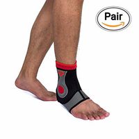 Fittoo SBR Ankle Brace Adjustable Ankle Support Sports Sprain Support Protects Against Chronic Ankle Strain, Sprains Fatigue - Pair