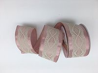 Celebrate IT- Ribbon White Lace on Pink - ribbon 2.5 in x 25ft