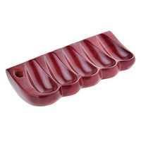 Quantum Abacus Decorative Pipe Stand/Rack/Holder/Display Made of Wood, for 5 Pipes, Colour: red, Mod. 11902