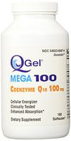 Q-Gel Mega 100 (100mg Hydrosoluble CoQ10) 180 Softgels