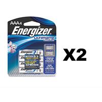 Energizer e2 Ultimate Lithium Batteries AAA 4 ea (Pack of 2)