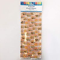 Happy Birthday Emoji Faces Cellophane Treat Bags with Twist Ties - 25 count